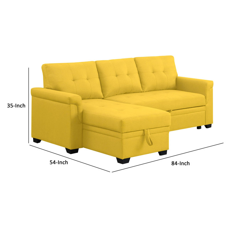 Latitude Run® 84" Wide Reversible Sleeper Sofa & Chaise & Reviews Wayfair